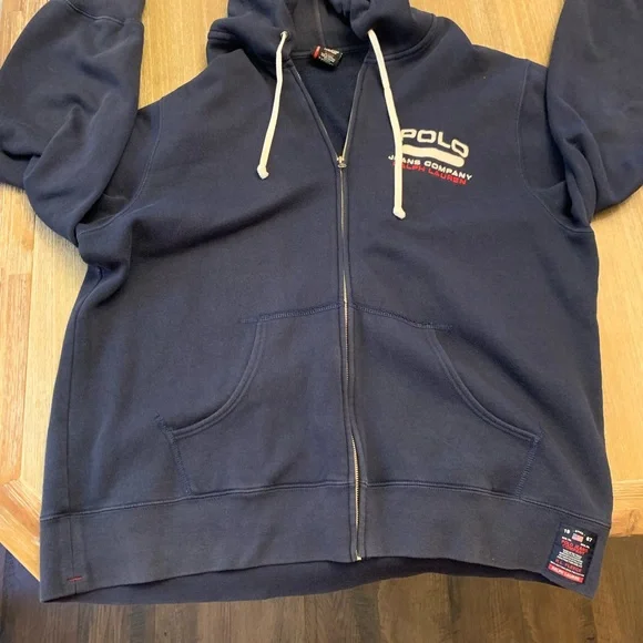 Ralph Lauren Polo Dark Blue Zip-Up Hoodie - Picture 9 of 11